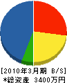 大川原工務店 貸借対照表 2010年3月期