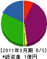 中井建設 貸借対照表 2011年9月期