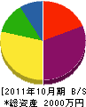澤田組 貸借対照表 2011年10月期