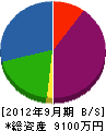 穴田工務店 貸借対照表 2012年9月期