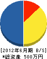 平成緑地 貸借対照表 2012年6月期