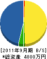 中曽根 貸借対照表 2011年9月期