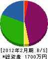 柴田塗装工業 貸借対照表 2012年2月期