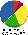 柳井電設工業 貸借対照表 2011年9月期