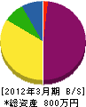 竹田工業 貸借対照表 2012年3月期