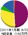 中野サイン 貸借対照表 2011年1月期