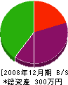 長田配管工業所 貸借対照表 2008年12月期