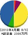 米田塗装工事 貸借対照表 2012年4月期