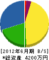 梅沢塗装工業 貸借対照表 2012年6月期