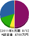 宮田工業 貸借対照表 2011年6月期