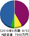 本山建設 貸借対照表 2010年6月期