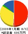 横澤製作所 貸借対照表 2009年1月期