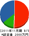 渡松 貸借対照表 2011年11月期