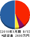 川島工業 貸借対照表 2010年3月期