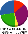 松田組 貸借対照表 2011年10月期