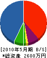 入山田建設 貸借対照表 2010年5月期