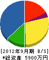 東研 貸借対照表 2012年9月期