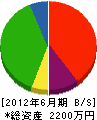 山田土木 貸借対照表 2012年6月期