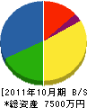 杉本工業 貸借対照表 2011年10月期