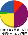 田山造園 貸借対照表 2011年4月期
