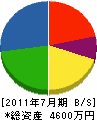 姉崎組 貸借対照表 2011年7月期