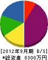 米沢電業 貸借対照表 2012年9月期