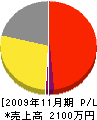 菅田電業 損益計算書 2009年11月期