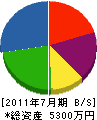 田淵電気工業所 貸借対照表 2011年7月期