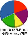 佐々木設備工業 貸借対照表 2009年12月期