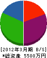 山元電設 貸借対照表 2012年3月期