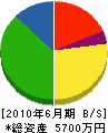 安田組建設 貸借対照表 2010年6月期