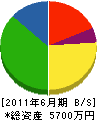安田組建設 貸借対照表 2011年6月期