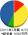和田建設 貸借対照表 2011年3月期