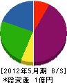 渡辺建鉄工業 貸借対照表 2012年5月期