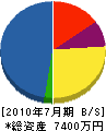 渡辺電気建設 貸借対照表 2010年7月期