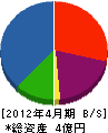 澁谷興業 貸借対照表 2012年4月期