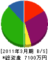 山川建匠 貸借対照表 2011年3月期
