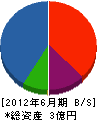 栗山電気工事 貸借対照表 2012年6月期