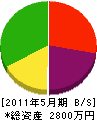 佐藤組 貸借対照表 2011年5月期