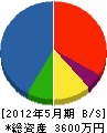 紀の川電業社 貸借対照表 2012年5月期