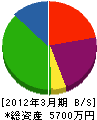 水元電工 貸借対照表 2012年3月期