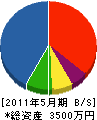 紀の川電業社 貸借対照表 2011年5月期
