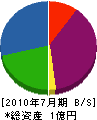 井波建材 貸借対照表 2010年7月期
