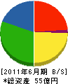日ノ丸産業 貸借対照表 2011年6月期