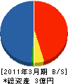 クリエイト軽井沢建設 貸借対照表 2011年3月期