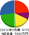 池田研窓 貸借対照表 2012年9月期