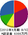 昭成水道 貸借対照表 2012年9月期