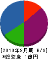 蛭田造園 貸借対照表 2010年8月期