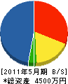 横山植木 貸借対照表 2011年5月期