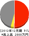 小嶋組 損益計算書 2012年12月期